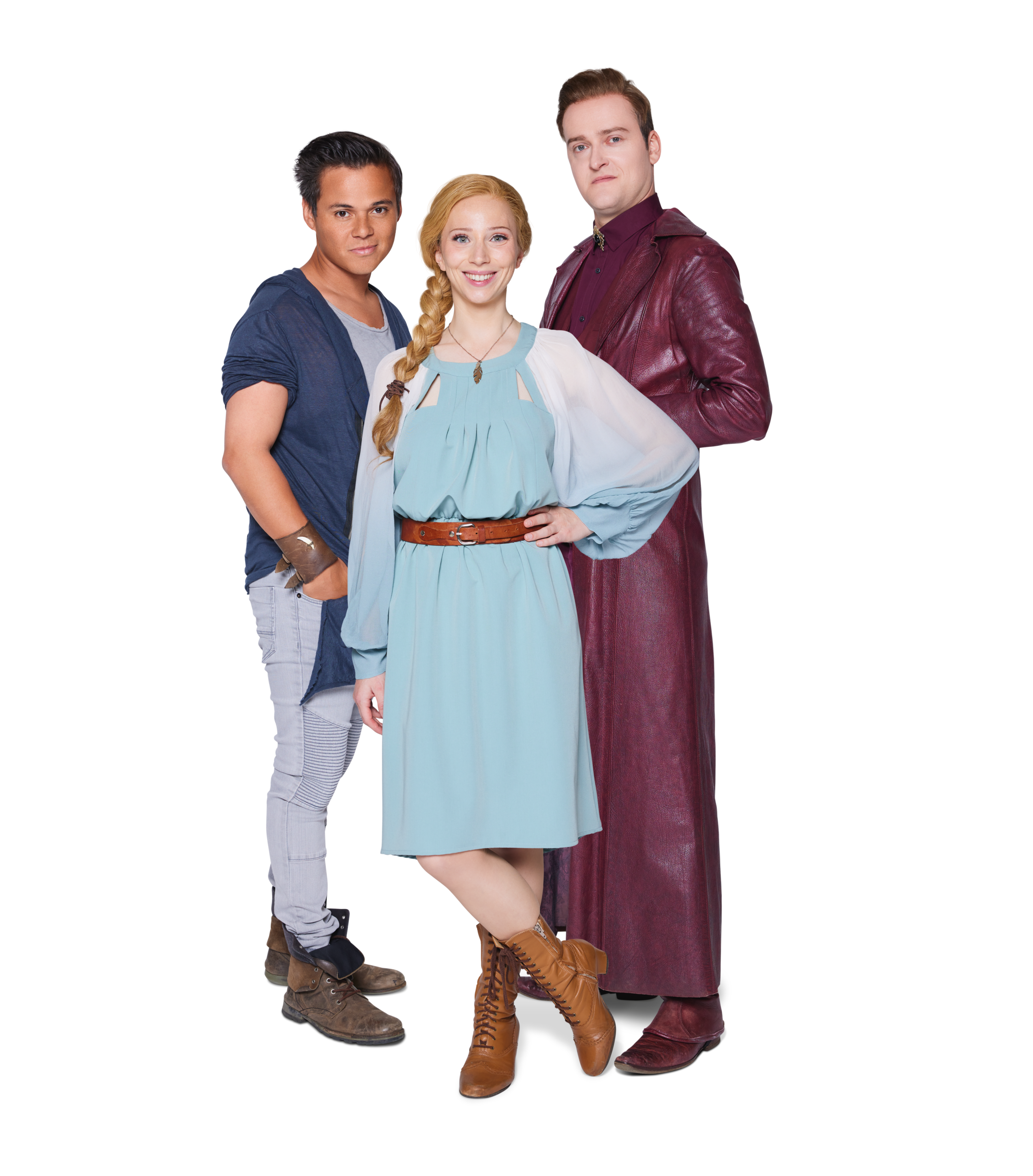 Keelin, Wilko en Vladimir van Nachtwacht tijdens een Meet & Greet of live optreden in fantasykostuums vol magie en mysterie