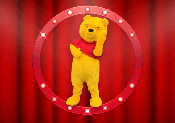 Winnie animatieact met vrolijke Meet & Greet op kinderfeest of evenement